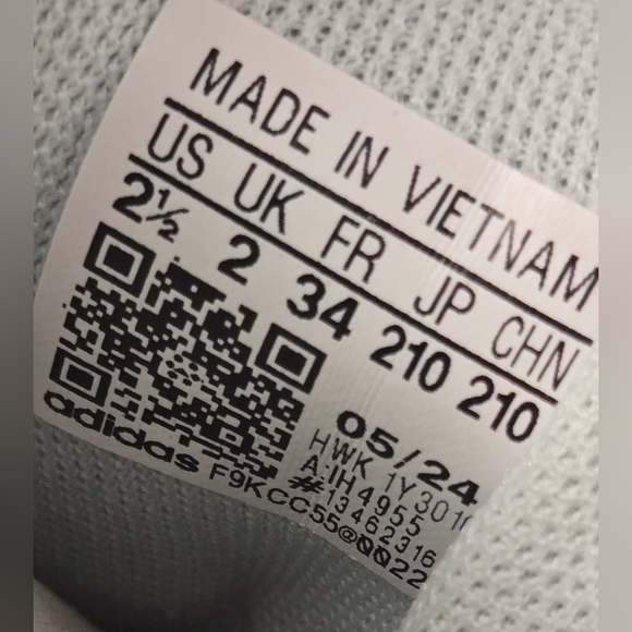 Adidas VL Court 3.0 EL C Kids Light Blue Skate Shoes NWT Size 2.5 - Picture 10 of 15